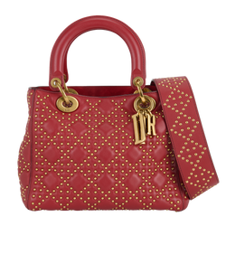 Medium Supple Lady Dior, Leather, Red, 01BO1117, S, 3*